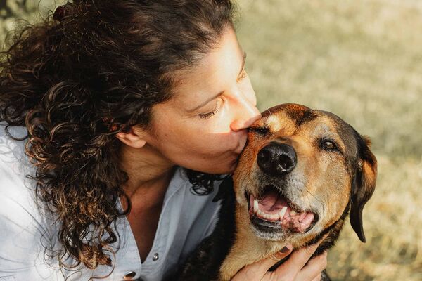 Pörträtshooting mit Hund aus dem Nürnberger Land Besitzer mit Hund