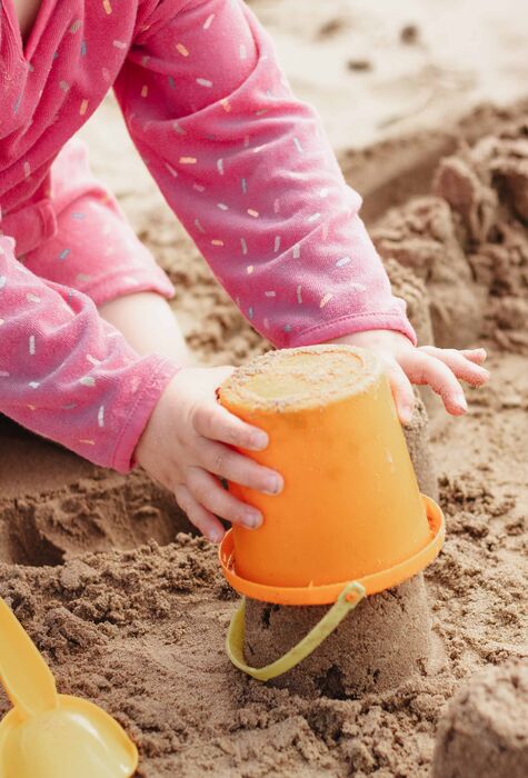 Familienfotografie aus Lauf bei Nürnberg Sandburgen bauen